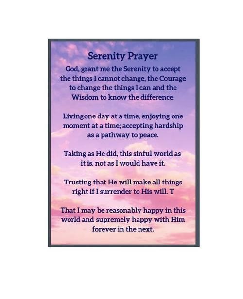 Serenity Prayer 